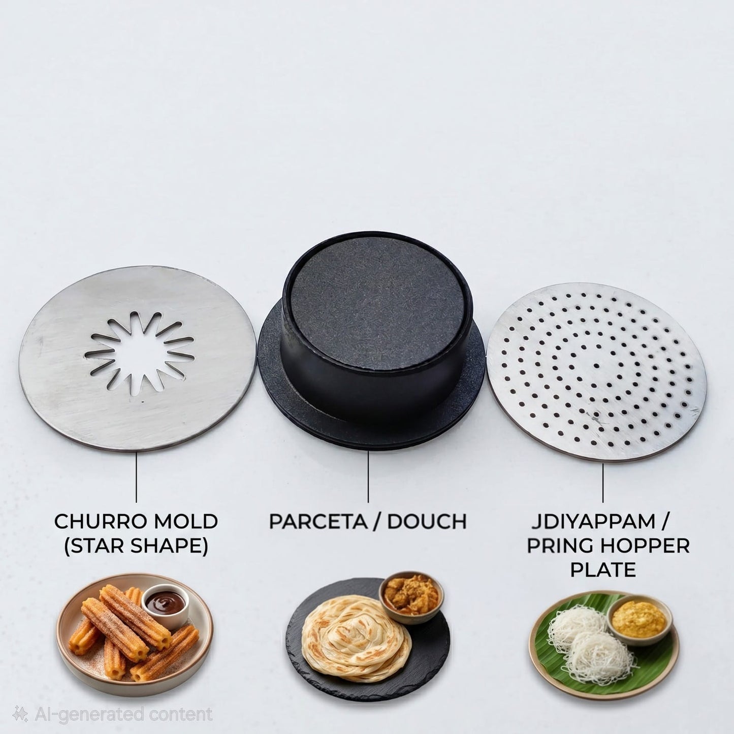 Parotta Maker (Machine+10 Molds)
